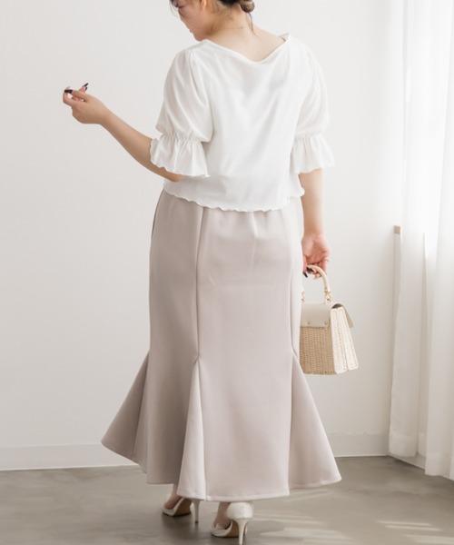 CLETTE(クレット)の「CLETTEオリジナルストレッチマーメイドスカート(スカート・レディース・ブラック/グレイッシュベージュ/チャコールグレー・LL/4L/3L)」の11枚目の写真