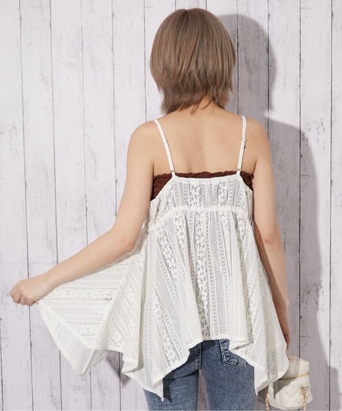 GORGE(ゴージ)の「《レース×フレアシルエット》キャミチュニック/フェミニン/春夏/全2色(チュニック・レディース・アイボリー/ブラック・F)」の6枚目の写真