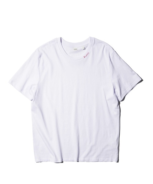 THRIFTY LOOK(スリフティールック)の「THRIFTY LOOK / スリフティールック NECK LOGO CREATOR SS TEE オーガニックコットン 刺繍 ミディアムウェイト Tシャツ(Tシャツ/カットソー・メンズ・ホワイト/ブラック/ネイビー・LARGE/X-LARGE/MEDIUM)」の8枚目の写真