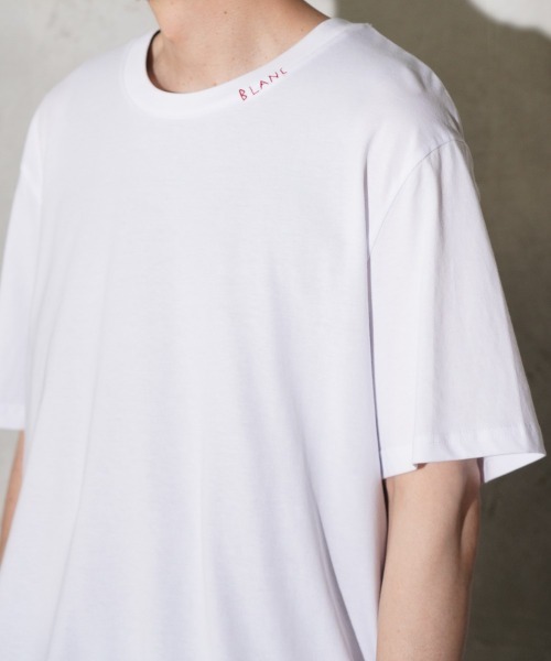THRIFTY LOOK(スリフティールック)の「THRIFTY LOOK / スリフティールック NECK LOGO CREATOR SS TEE オーガニックコットン 刺繍 ミディアムウェイト Tシャツ(Tシャツ/カットソー・メンズ・ホワイト/ブラック/ネイビー・LARGE/X-LARGE/MEDIUM)」の7枚目の写真
