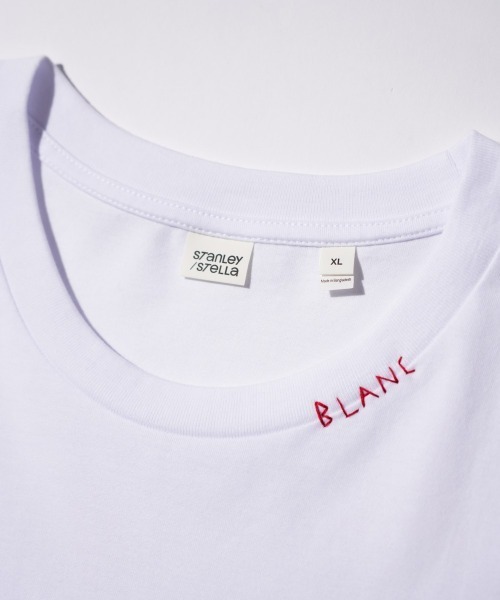 THRIFTY LOOK(スリフティールック)の「THRIFTY LOOK / スリフティールック NECK LOGO CREATOR SS TEE オーガニックコットン 刺繍 ミディアムウェイト Tシャツ(Tシャツ/カットソー・メンズ・ホワイト/ブラック/ネイビー・LARGE/X-LARGE/MEDIUM)」の9枚目の写真