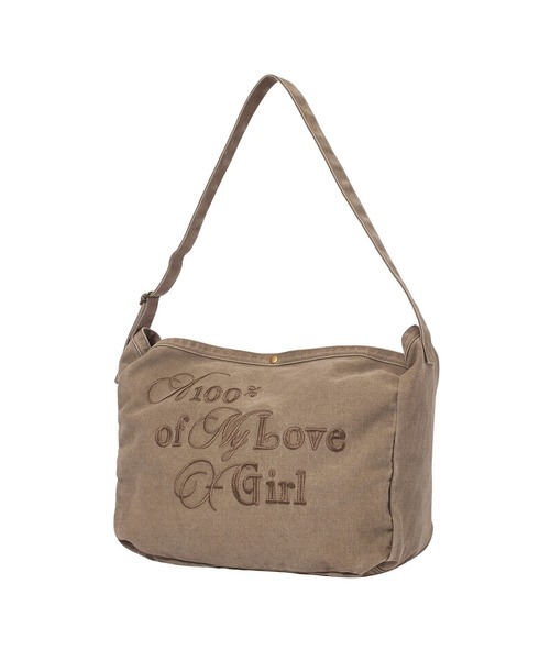 X-girl(エックスガール)の「MIX FONT LOGO FADED SHOULDER BAG(ショルダーバッグ・レディース・ブラウン/ブラック・ONE SIZE)」の13枚目の写真