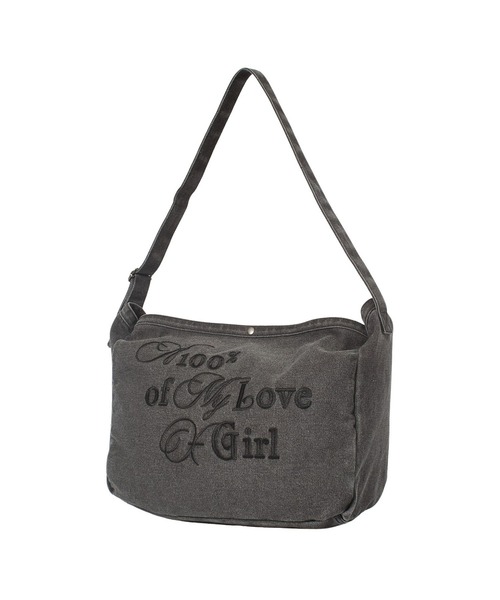 X-girl(エックスガール)の「MIX FONT LOGO FADED SHOULDER BAG(ショルダーバッグ・レディース・ブラウン/ブラック・ONE SIZE)」の14枚目の写真