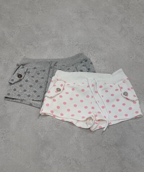 Never mind the XU(ネバーマインドザエックスユー)の「【Never mind the XU】dot sweat shorts / 【ネバーマインド ザ エックスユー】ドットスウェットマイクロショートパンツ(スウェットパンツ・レディース・グレー/ピンク・L)」の18枚目の写真