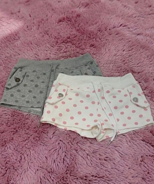 Never mind the XU(ネバーマインドザエックスユー)の「【Never mind the XU】dot sweat shorts / 【ネバーマインド ザ エックスユー】ドットスウェットマイクロショートパンツ(スウェットパンツ・レディース・グレー/ピンク・L)」の17枚目の写真