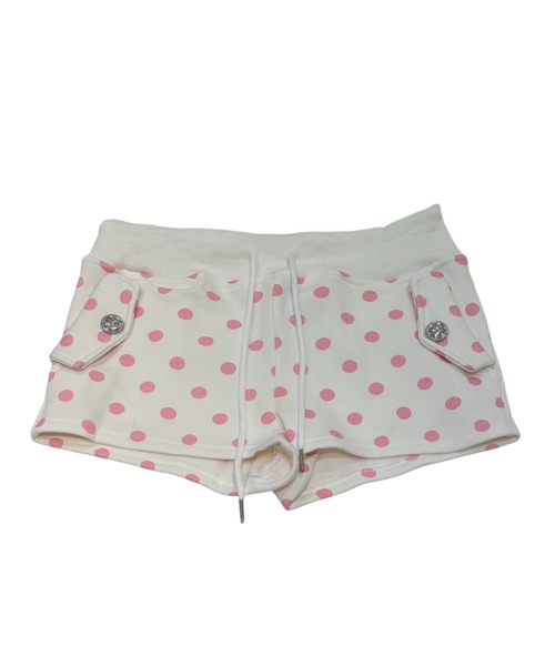 Never mind the XU(ネバーマインドザエックスユー)の「【Never mind the XU】dot sweat shorts / 【ネバーマインド ザ エックスユー】ドットスウェットマイクロショートパンツ(スウェットパンツ・レディース・グレー/ピンク・L)」の15枚目の写真
