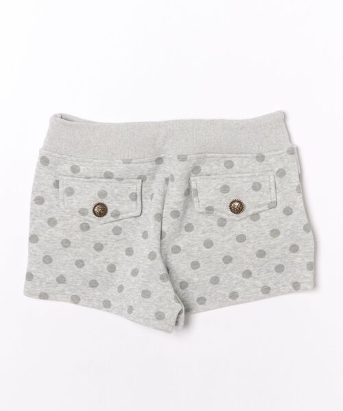 Never mind the XU(ネバーマインドザエックスユー)の「【Never mind the XU】dot sweat shorts / 【ネバーマインド ザ エックスユー】ドットスウェットマイクロショートパンツ(スウェットパンツ・レディース・グレー/ピンク・L)」の4枚目の写真