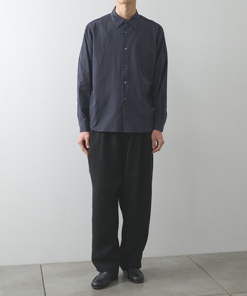 UJOH(ウジョー)の「【UJOH HOMME】Wide 2 Tuck PNT(スラックス・メンズ・ブラック/ブラウン・5/4)」の3枚目の写真