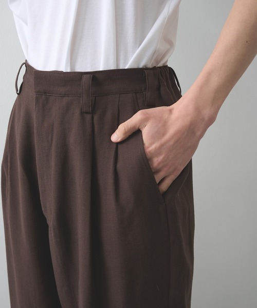 UJOH(ウジョー)の「【UJOH HOMME】Wide 2 Tuck PNT(スラックス・メンズ・ブラック/ブラウン・5/4)」の15枚目の写真