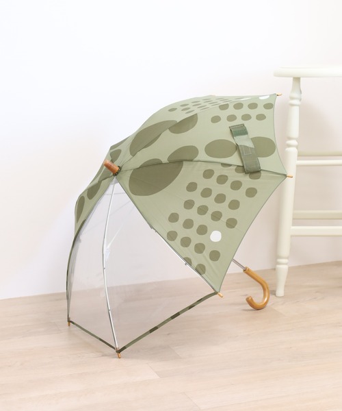 392 plusm（サンキューニプリュスエム）の「392PLUSM KIDS UMBRELLA 45 サンキューニプリュスエム キッズアンブレラ（長傘・キッズ・ブルー系3/ベージュ系5/ブラウン系1/カーキ系2/ネイビー系2/ブラック系2・45cm）」の4枚目の写真