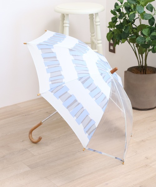 392 plusm（サンキューニプリュスエム）の「392PLUSM KIDS UMBRELLA 45 サンキューニプリュスエム キッズアンブレラ（長傘・キッズ・ブルー系3/ベージュ系5/ブラウン系1/カーキ系2/ネイビー系2/ブラック系2・45cm）」の6枚目の写真