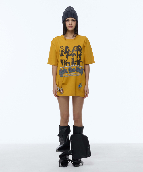 GILAARCHIVE(ギラアーカイブ)の「GILA GIRLS OVERSIZE T-SHIRTS_YELLOW(Tシャツ/カットソー・レディース・その他・FREE)」の7枚目の写真