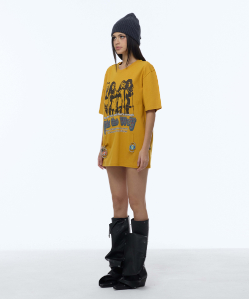 GILAARCHIVE(ギラアーカイブ)の「GILA GIRLS OVERSIZE T-SHIRTS_YELLOW(Tシャツ/カットソー・レディース・その他・FREE)」の6枚目の写真