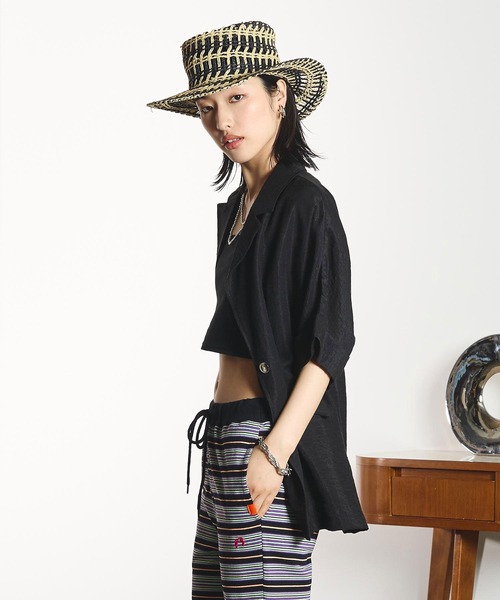 ROSE BUD(ローズバッド)の「S/S JACKET(テーラードジャケット・レディース・ブラック/ベージュ/ブラウン・ONE SIZE)」の7枚目の写真
