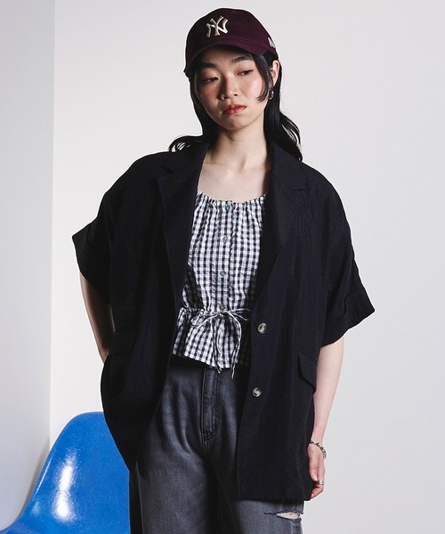 ROSE BUD(ローズバッド)の「S/S JACKET(テーラードジャケット・レディース・ブラック/ベージュ/ブラウン・ONE SIZE)」の13枚目の写真