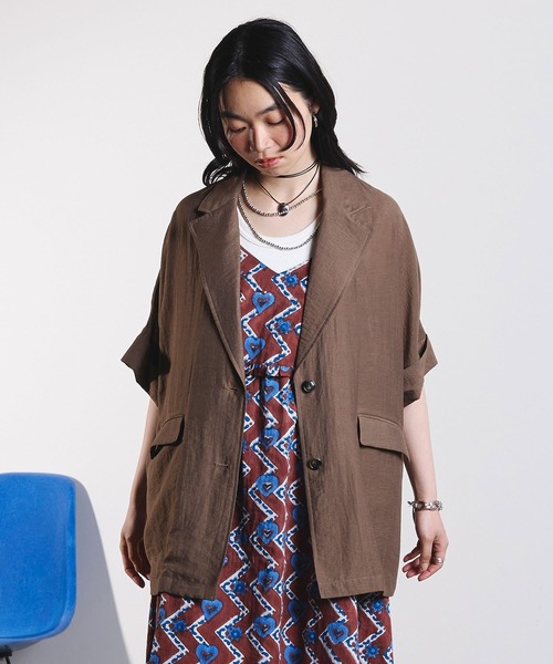 ROSE BUD(ローズバッド)の「S/S JACKET(テーラードジャケット・レディース・ブラック/ベージュ/ブラウン・ONE SIZE)」の19枚目の写真