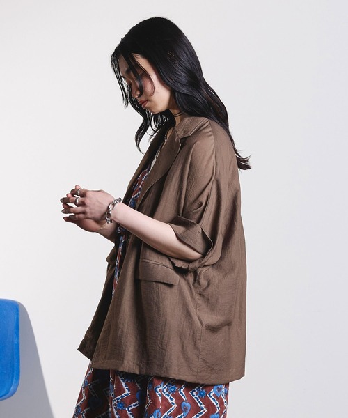 ROSE BUD(ローズバッド)の「S/S JACKET(テーラードジャケット・レディース・ブラック/ベージュ/ブラウン・ONE SIZE)」の20枚目の写真