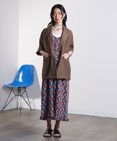 ROSE BUD(ローズバッド)の「S/S JACKET(テーラードジャケット・レディース・ブラック/ベージュ/ブラウン・ONE SIZE)」の22枚目の写真