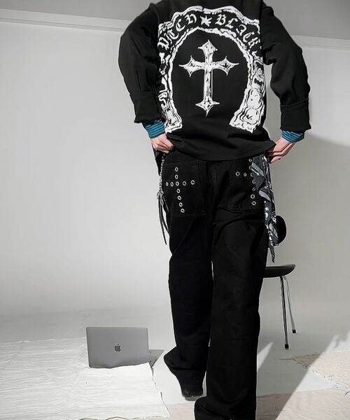 PITCHBLACK(ピッチブラック)の「EYELET CROSS POCKET PANTS (BLACK)(デニムパンツ・メンズ・その他・SMALL/MEDIUM/LARGE/X-LARGE)」の12枚目の写真