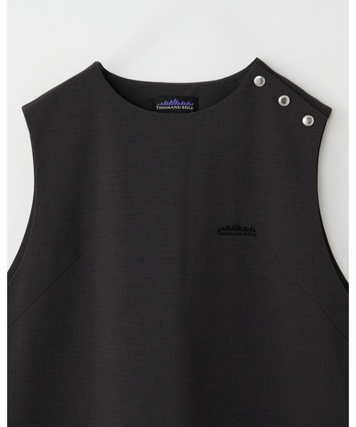 THOUSAND MILE（サウザンドマイル）の「[L's]SLEEVELESS OP DOUBLE WEAVE/スリーブレス ワンピース（ワンピース・レディース・ブラウン/ブラック/チャコールグレー・FREE）」の5枚目の写真