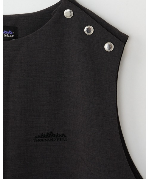 THOUSAND MILE（サウザンドマイル）の「[L's]SLEEVELESS OP DOUBLE WEAVE/スリーブレス ワンピース（ワンピース・レディース・ブラウン/ブラック/チャコールグレー・FREE）」の6枚目の写真