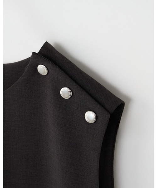 THOUSAND MILE（サウザンドマイル）の「[L's]SLEEVELESS OP DOUBLE WEAVE/スリーブレス ワンピース（ワンピース・レディース・ブラウン/ブラック/チャコールグレー・FREE）」の7枚目の写真