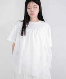 Bshop | eunoia|オーガンジー レイヤードTシャツ WOMEN(Tシャツ/カットソー)
