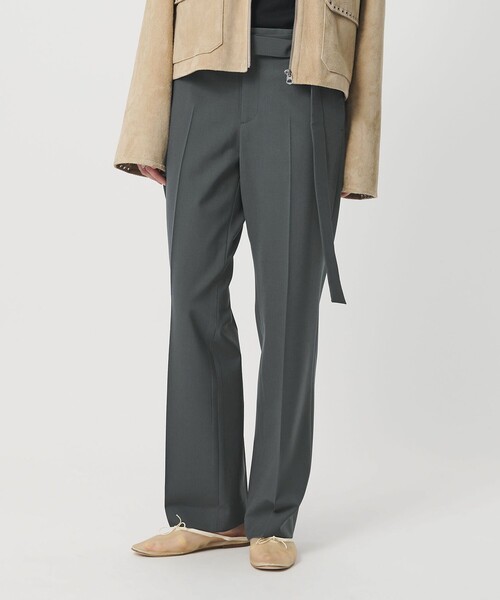 H　BEAUTY&YOUTH UNITED ARROWS（エイチビューティーアンドユースユナイテッドアローズ）の「＜H＞トロピカルクロス スリムストレート トラウザーズ（その他パンツ・レディース・グレー系/ネイビー・S/M）」の3枚目の写真