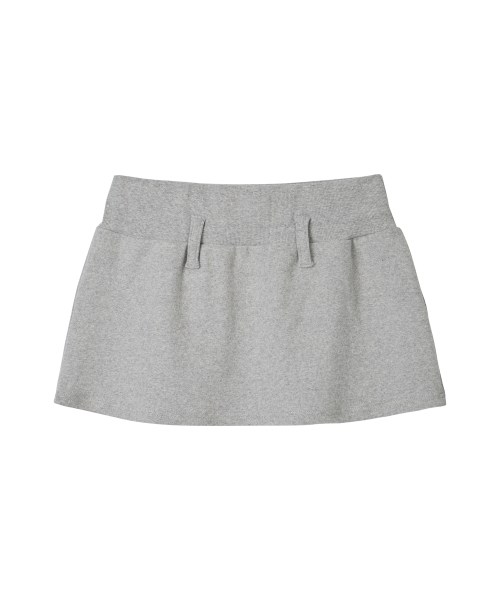 ERER（エルエル）の「Hotfix Layered Sweat Skirt Melange Gray（スカート・レディース・ライトグレー・F）」の5枚目の写真