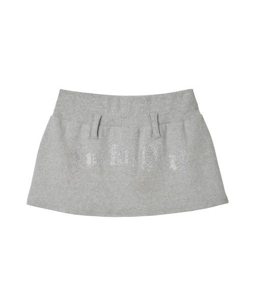 ERER（エルエル）の「Hotfix Layered Sweat Skirt Melange Gray（スカート・レディース・ライトグレー・F）」の6枚目の写真