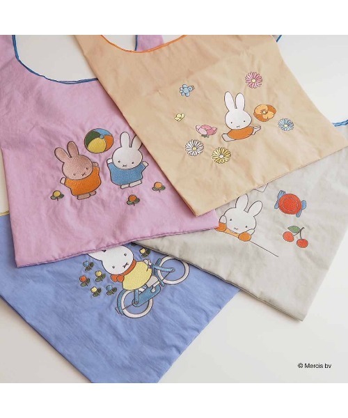 Dick Bruna(ディックブルーナ)の「BRUNA MOTIF EMBROIDERY ショッピングバッグ(エコバッグ/サブバッグ・レディース・ピンク/グレー/ベージュ/ブルー・FREE)」の6枚目の写真