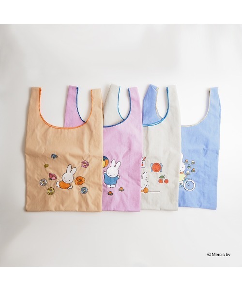 Dick Bruna(ディックブルーナ)の「BRUNA MOTIF EMBROIDERY ショッピングバッグ(エコバッグ/サブバッグ・レディース・ピンク/グレー/ベージュ/ブルー・FREE)」の5枚目の写真