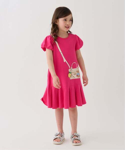 kate spade new york kids（ケイトスペードニューヨーク）の「トロンプルイユフルーツチャームバッグワンピース（ワンピース・キッズ・ブラック/スモークピンク・140cm/130cm/120cm/110cm/100cm/150cm/160cm/90cm）」の3枚目の写真