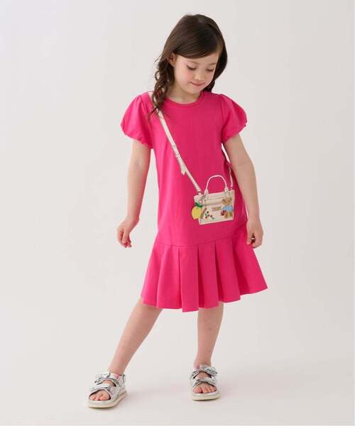 kate spade new york kids（ケイトスペードニューヨーク）の「トロンプルイユフルーツチャームバッグワンピース（ワンピース・キッズ・ブラック/スモークピンク・140cm/130cm/120cm/110cm/100cm/150cm/160cm/90cm）」の5枚目の写真