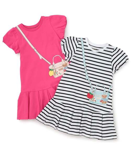 kate spade new york kids（ケイトスペードニューヨーク）の「トロンプルイユフルーツチャームバッグワンピース（ワンピース・キッズ・ブラック/スモークピンク・140cm/130cm/120cm/110cm/100cm/150cm/160cm/90cm）」の6枚目の写真