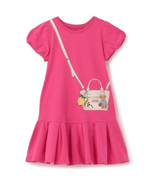 kate spade new york kids（ケイトスペードニューヨーク）の「トロンプルイユフルーツチャームバッグワンピース（ワンピース・キッズ・ブラック/スモークピンク・140cm/130cm/120cm/110cm/100cm/150cm/160cm/90cm）」の7枚目の写真