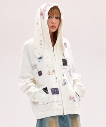 neith./ネイス/Layered Crush Hoodie(Camo×Gray)（パーカー）｜L.H.P