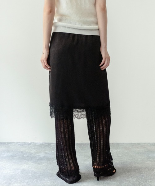 on:nue（オンニュ）の「【on:nue】[着用動画あり！] ヴィンテージサテンレーススカート（スカート・レディース・グレー/ベージュ/ブラック・FREE）」の15枚目の写真