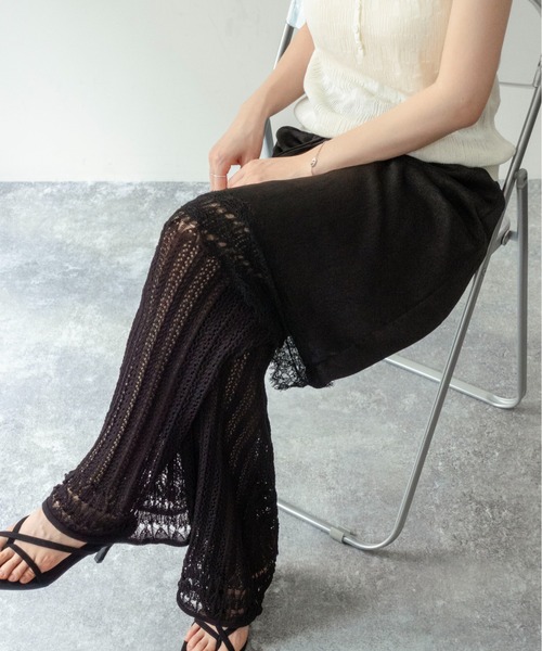 on:nue（オンニュ）の「【on:nue】[着用動画あり！] ヴィンテージサテンレーススカート（スカート・レディース・グレー/ベージュ/ブラック・FREE）」の17枚目の写真