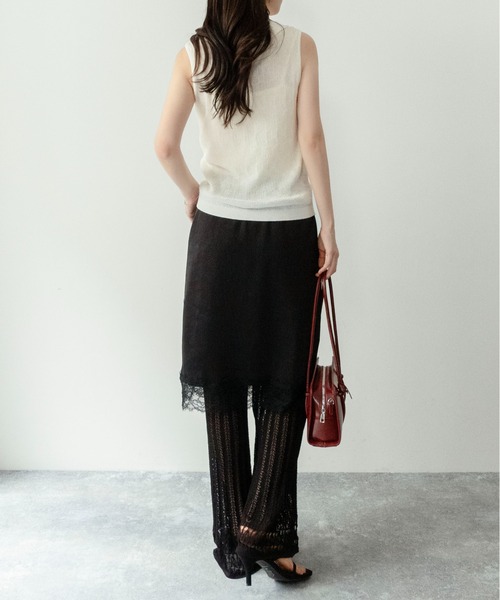 on:nue（オンニュ）の「【on:nue】[着用動画あり！] ヴィンテージサテンレーススカート（スカート・レディース・グレー/ベージュ/ブラック・FREE）」の20枚目の写真
