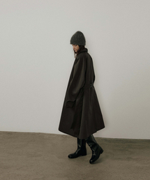 Two-way Belted Trench Coat_Charcoal