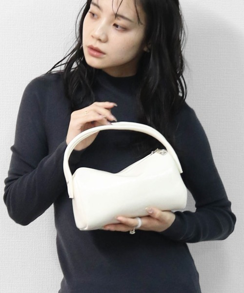 THE CELL.（ザセルドット）の「ダブルハンドル MINIボストン　DOUBLE HANDLE MINI BOSTON BAG（ハンドバッグ・レディース・オフホワイト/ブラック/ブラウン・FREE）」の2枚目の写真