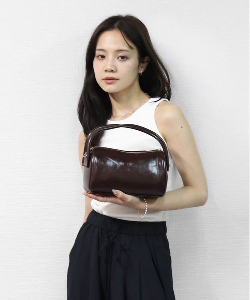 THE CELL.（ザセルドット）の「ダブルハンドル MINIボストン　DOUBLE HANDLE MINI BOSTON BAG（ハンドバッグ・レディース・オフホワイト/ブラック/ブラウン・FREE）」の10枚目の写真