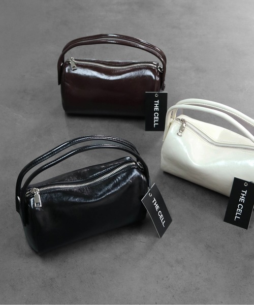 THE CELL.（ザセルドット）の「ダブルハンドル MINIボストン　DOUBLE HANDLE MINI BOSTON BAG（ハンドバッグ・レディース・オフホワイト/ブラック/ブラウン・FREE）」の19枚目の写真