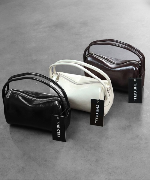 THE CELL.（ザセルドット）の「ダブルハンドル MINIボストン　DOUBLE HANDLE MINI BOSTON BAG（ハンドバッグ・レディース・オフホワイト/ブラック/ブラウン・FREE）」の18枚目の写真