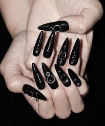me+em select（ミームセレクト）の「【 ２color 】ボディピアスデザインロングネイルチップ ／ body pierce design long nail tips（ネイルシール/ネイルチップ）」