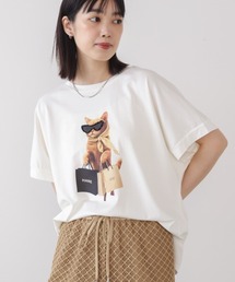 キャットグラフィックTシャツ