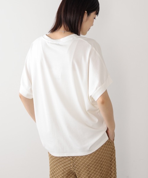 Bou Jeloud(ブージュルード)の「キャットグラフィックTシャツ(Tシャツ/カットソー・レディース・ベージュ/オフホワイト/チャコールグレー・FREE)」の13枚目の写真