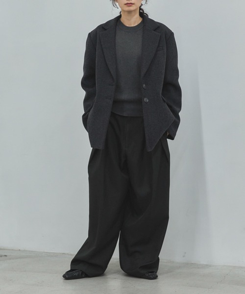 feepur(フェピュール)の「【2size展開】ヘリンボーンウールテーラードジャケット(テーラードジャケット・レディース・ダークブラウン/チャコールグレー・MEDIUM/LARGE)」の18枚目の写真