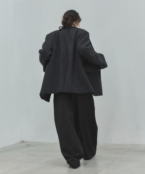 feepur(フェピュール)の「【2size展開】ヘリンボーンウールテーラードジャケット(テーラードジャケット・レディース・ダークブラウン/チャコールグレー・MEDIUM/LARGE)」の21枚目の写真